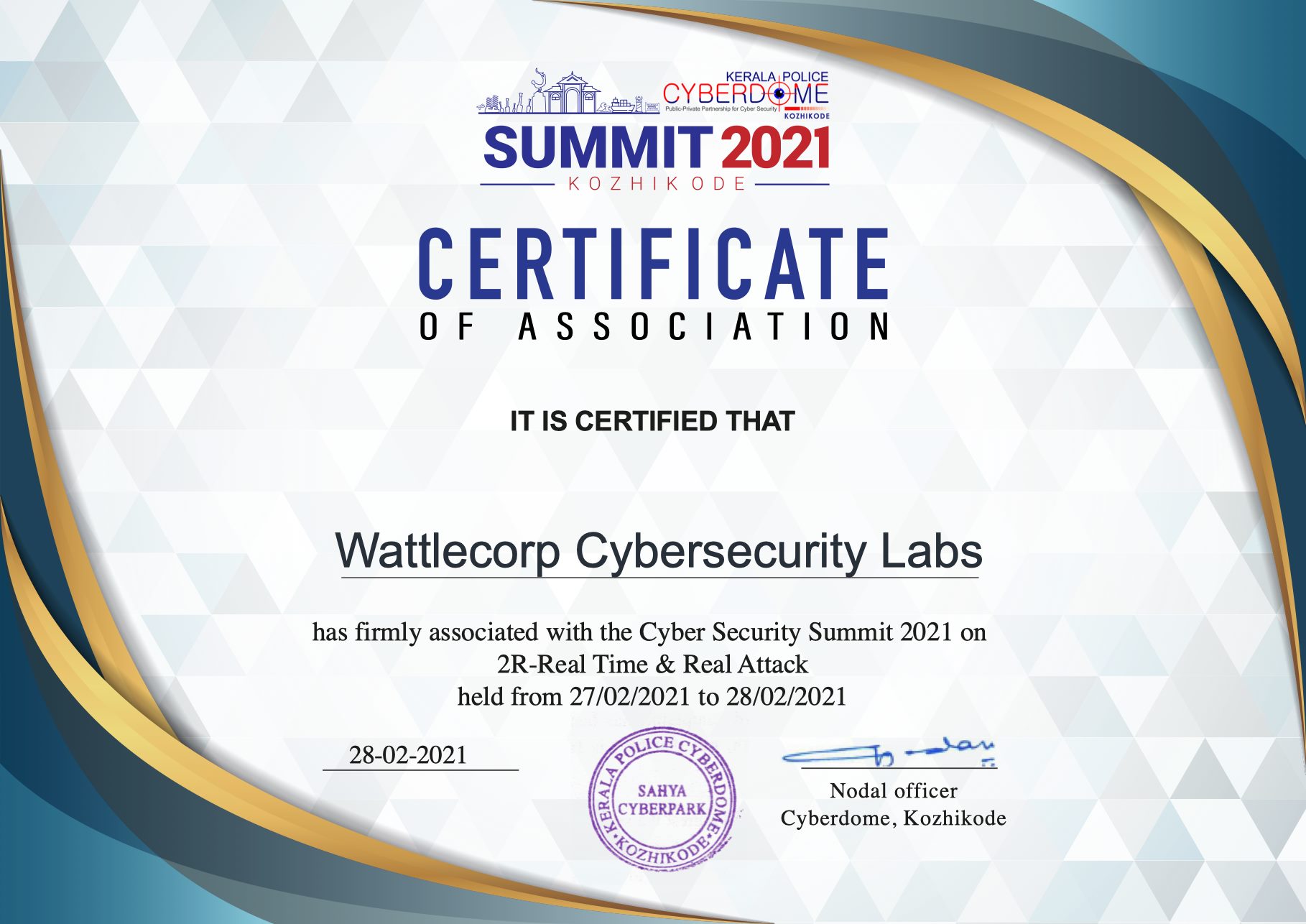 Wattlecorp Participation of Kerala Police Cyberdome Kozhikode ...